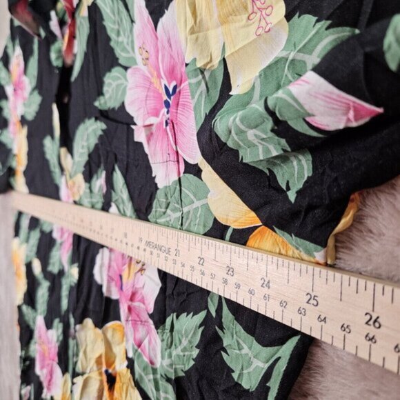 Made in Hawaii USA Pineapple Juice Hawaiian Shirt Mens Sz L Short Sleeve Floral - Picture 3 of 10